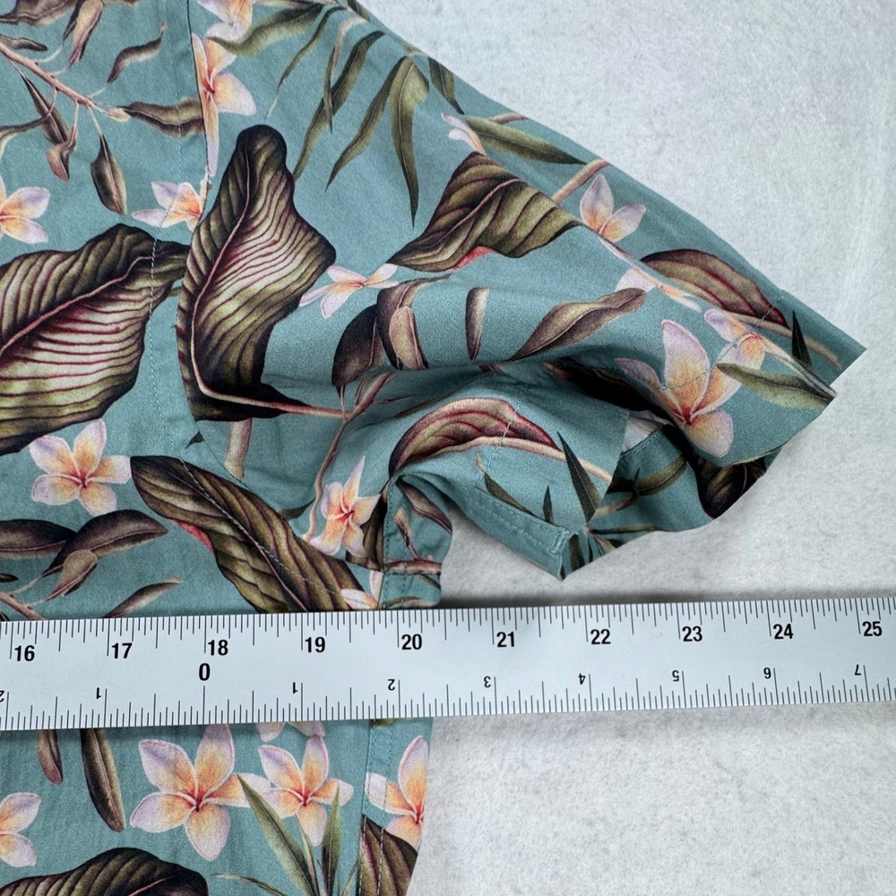 UNTUCKit Damien S/S Slim Fit‎ Floral Tropical Cotton Shirt Blue Mens Small 41139 - Picture 5 of 7